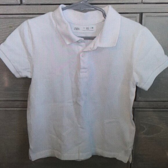 White Polo Shirt Classic Knit Short Sleeve